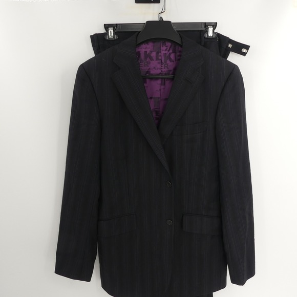Ted Baker Other - Ted Baker London 2-Piece Suit Black Blue Stripe Wool Men's 42L 36x35